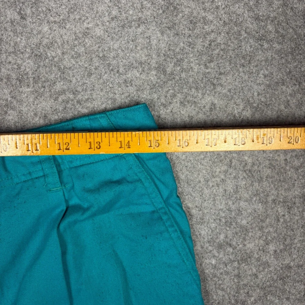 Vintage Gotcha Mens Teal Turquoise Cotton Twill Surf Shorts Size 30 90s Surfwear